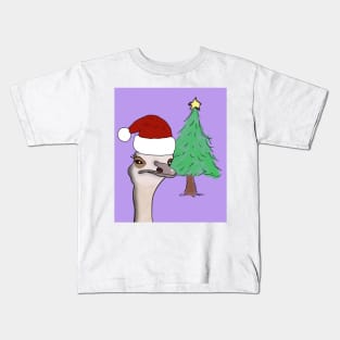 Christmas Ostrich Kids T-Shirt